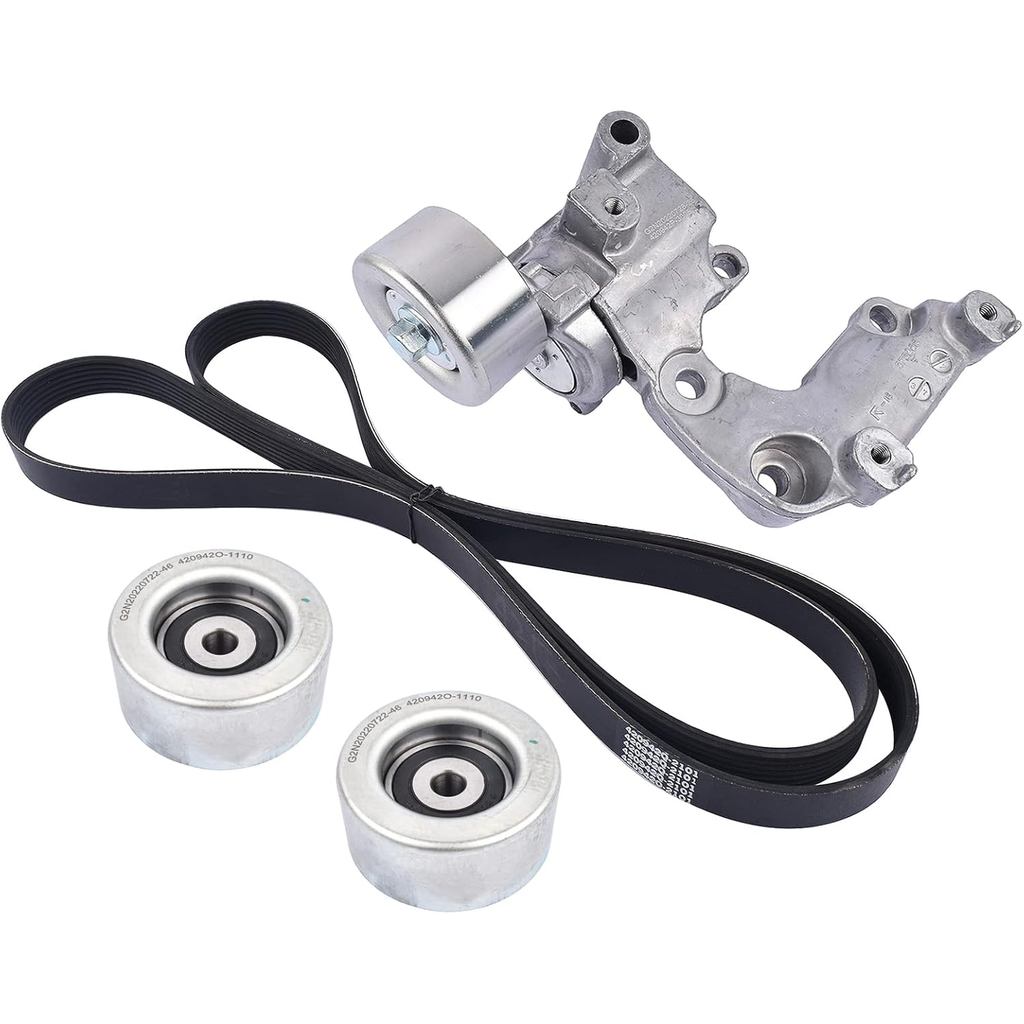 Serpentine เข็มขัดไดรฟ์เข็มขัด Tensioner Idler Pulley Kit สําหรับ 2007-2010 Toyota Sienna 3.5L 16604