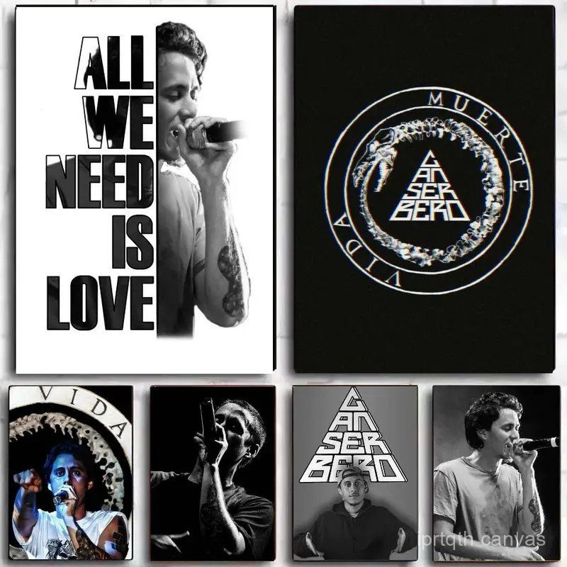 ใหม่ C-Canserbero นักร้อง Star โปสเตอร์ศิลปะกระดาษกันน้ํา Coffee House Bar หอพักตกแต่งผนัง retro ตกแ