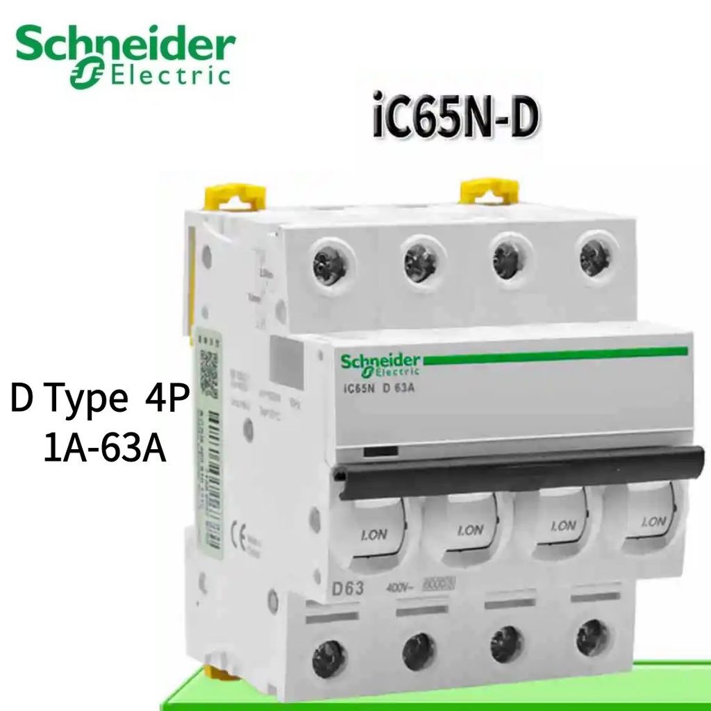 IC65N-D/4P Schneider Miniature เซอร์กิตเบรกเกอร์ 1A-63A iC65N4PD3A iC65N4PD6A iC65N4PD16A