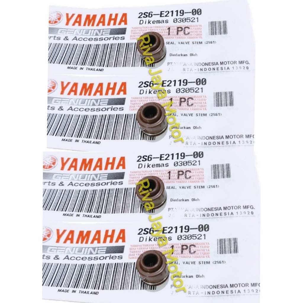 1 ชุด 4 ชิ้นวาล์วซีลสําหรับ Jupiter Mx Old New 135 Vixion 2S6-E2119-00 Original Yamaha อะไหล่แท้