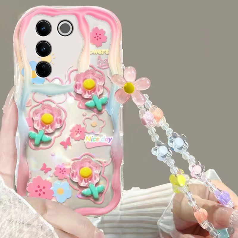 สไตล์สุภาพสตรีซิลิโคนเคสโทรศัพท์กันกระแทกล้อมรอบอย่างเต็มที่ Vivo V60 Lite V60e V50e V50 Lite V40 Pr