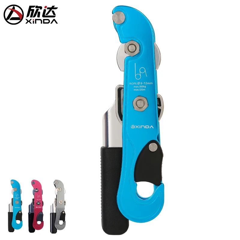 XINDA Professional Rock Climbing Descent STOP Handle-Control Abseiling อุปกรณ์ Downhill Descender Ra