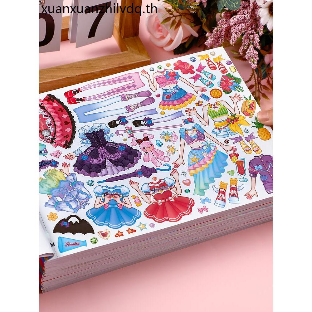 สาวพลังแต่งตัวหนังสือสติกเกอร์เจ้าหญิงที่สวยงามของเล่นเด็กสาว 6 ปี 3 สติกเกอร์สติกเกอร์สติกเกอร์ความ
