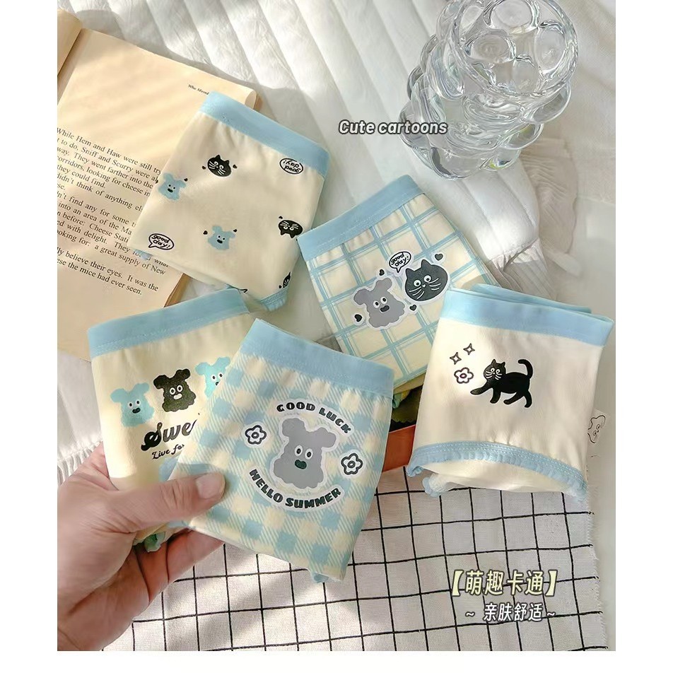 #493 กางเกงในผ้าฝ้าย ลายการ์ตูนน่ารัก ระบายอากาศดีมาก น่ารัก สดใส มีขนาดไซซ์ให้เลือก ราคาถูก - รูปที่ 5