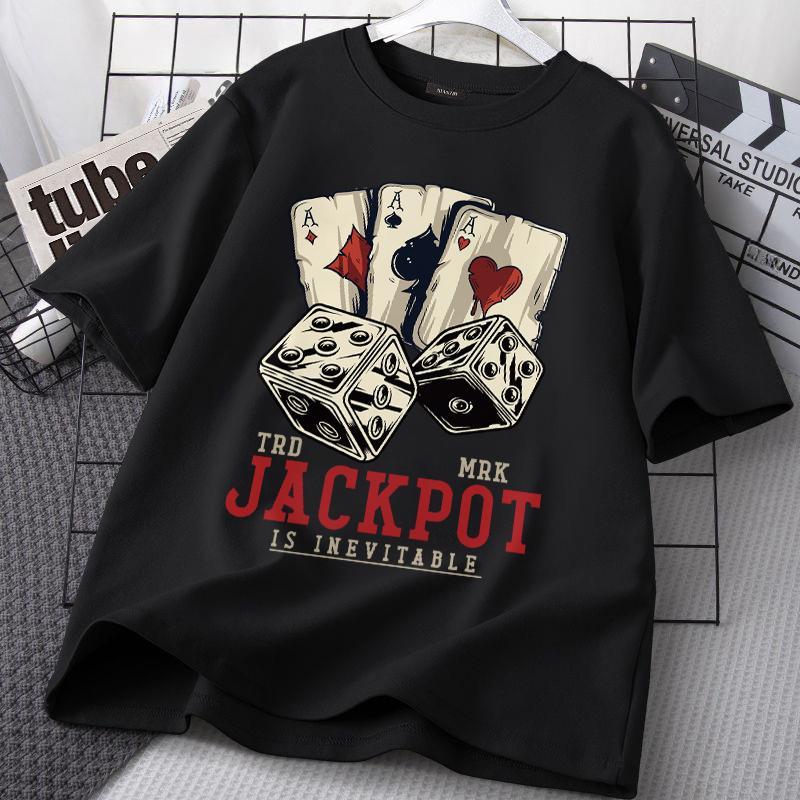 COD เสื้อยืดคอตตอนแท้ TRD Mrk Jackpot สีขาว-ดำ-แดง ขนาด S-3XL ส่งเร็ว 3 วัน แบบสตรีททันสมัย สำหรับคน