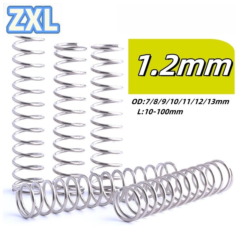สปริงบีบอัด สปริงกลับ สแตนเลส 304 สปริงบีบอัด d1.2mm * OD7-13mm * L10-100mm (WDY-XDT-TH)