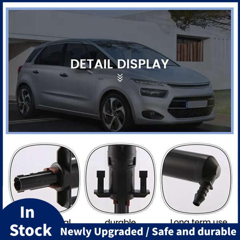 2 ชิ้นด้านหน้าไฟหน้าทําความสะอาดหัวฉีดเครื่องซักผ้า 6438P1 6438F3 สําหรับ 307 207 607 C4 C5 ไฟหน้า W