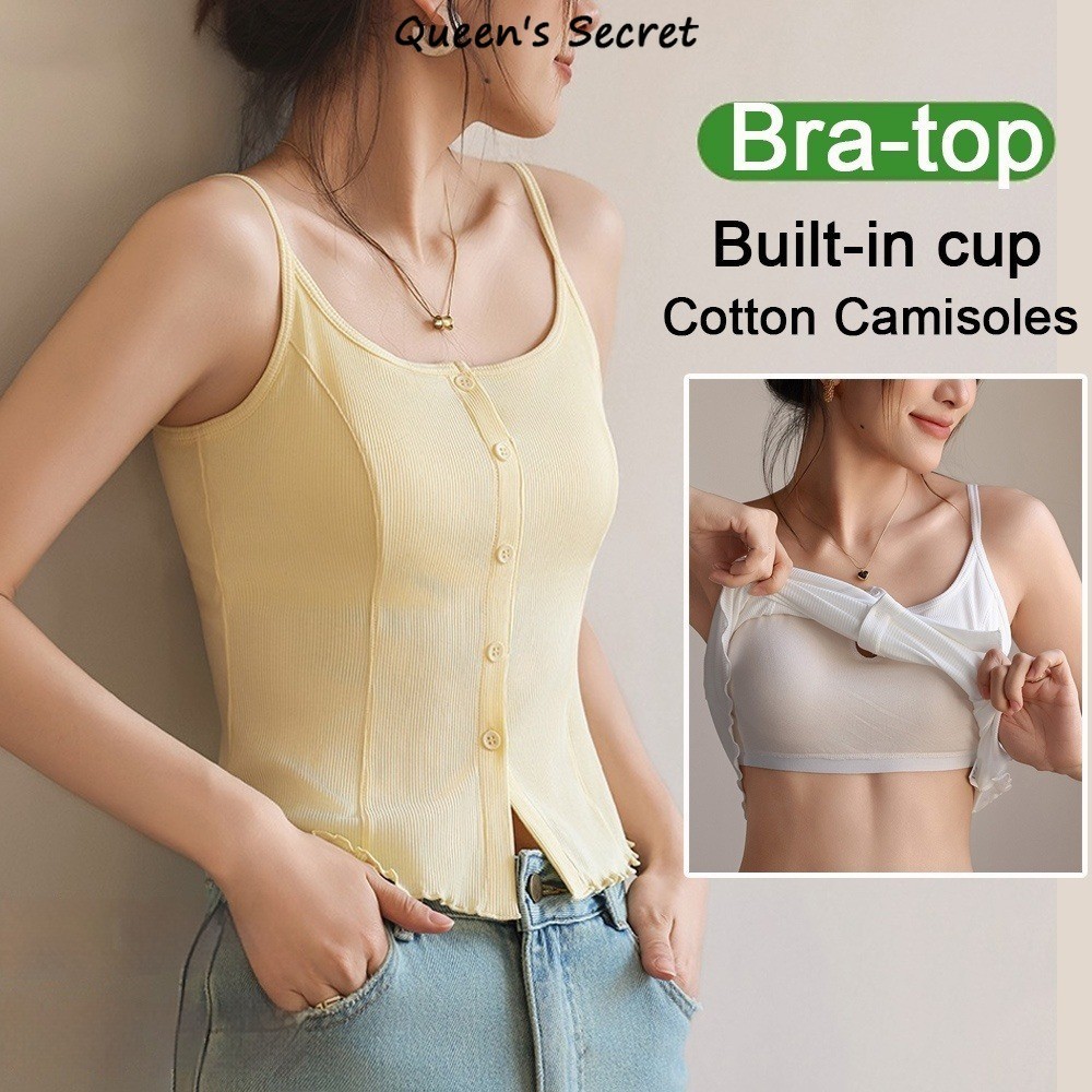เสื้อสายเดียวสำหรับสาว ทรงเข้ารูปรองรับดี สายคล้องไหล่บาง มีแผ่นรองหน้าอก และเป็นยูกาเสะมีถ้วยในตัว