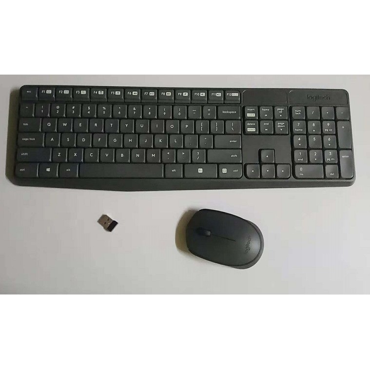 คีย์บอร์ดไร้สาย Logitech K235 ดั้งเดิม+เมาส์ไร้สาย Logitech M170+ตัวรับสัญญาณ Logitech