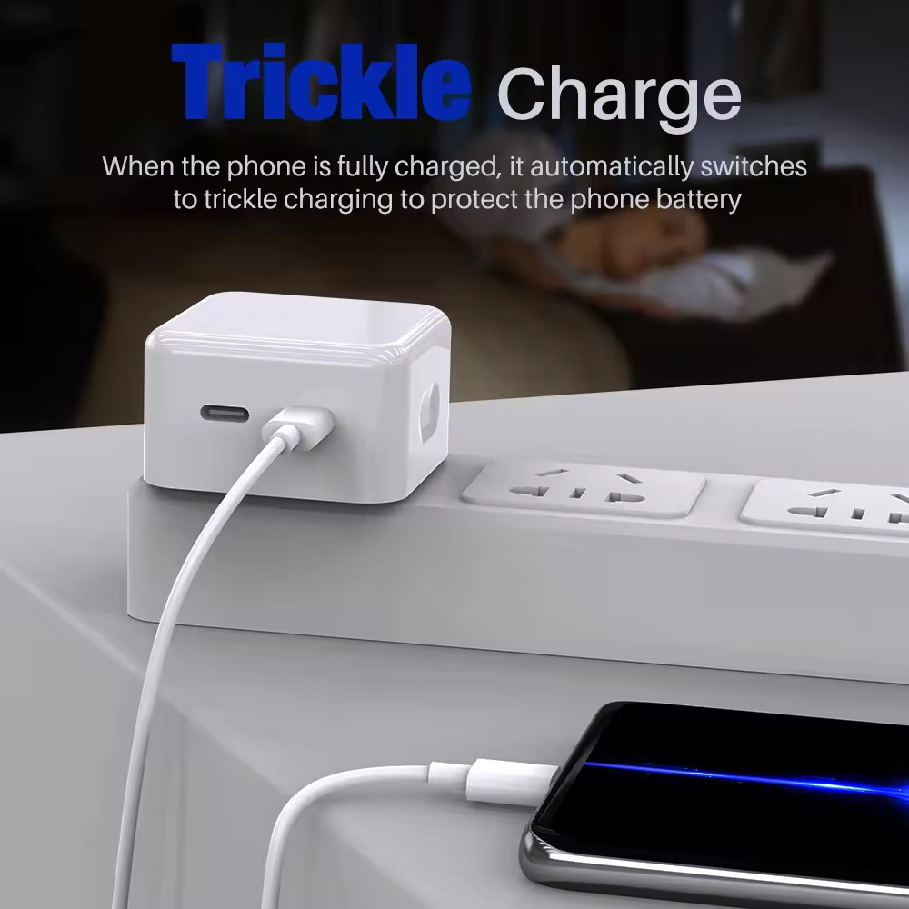 35W Fast Charger USB-C Adapter – เข้ากันได้กับสายเคเบิลข้อมูล iPhone 11–17 Pro Max 20W