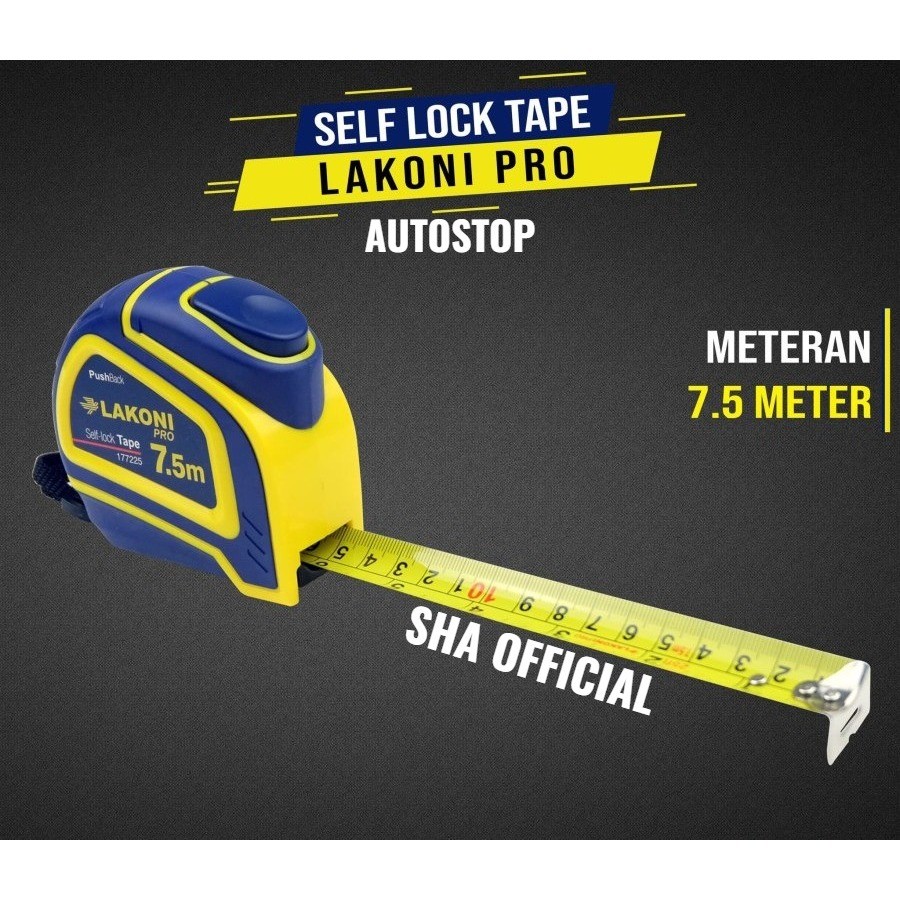 7.5 เมตร Self Lock Autostop JETJO TOOLS โดย LAKONI PRO 177225 JetjoTools 7.5 เมตร Triple Lock Meter 