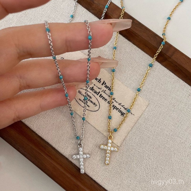 สร้อยคอสแตลเลสสตีล s925 มินิมอลหรูหรา สำหรับผู้หญิงยุโรปและอเมริกา 3JV3