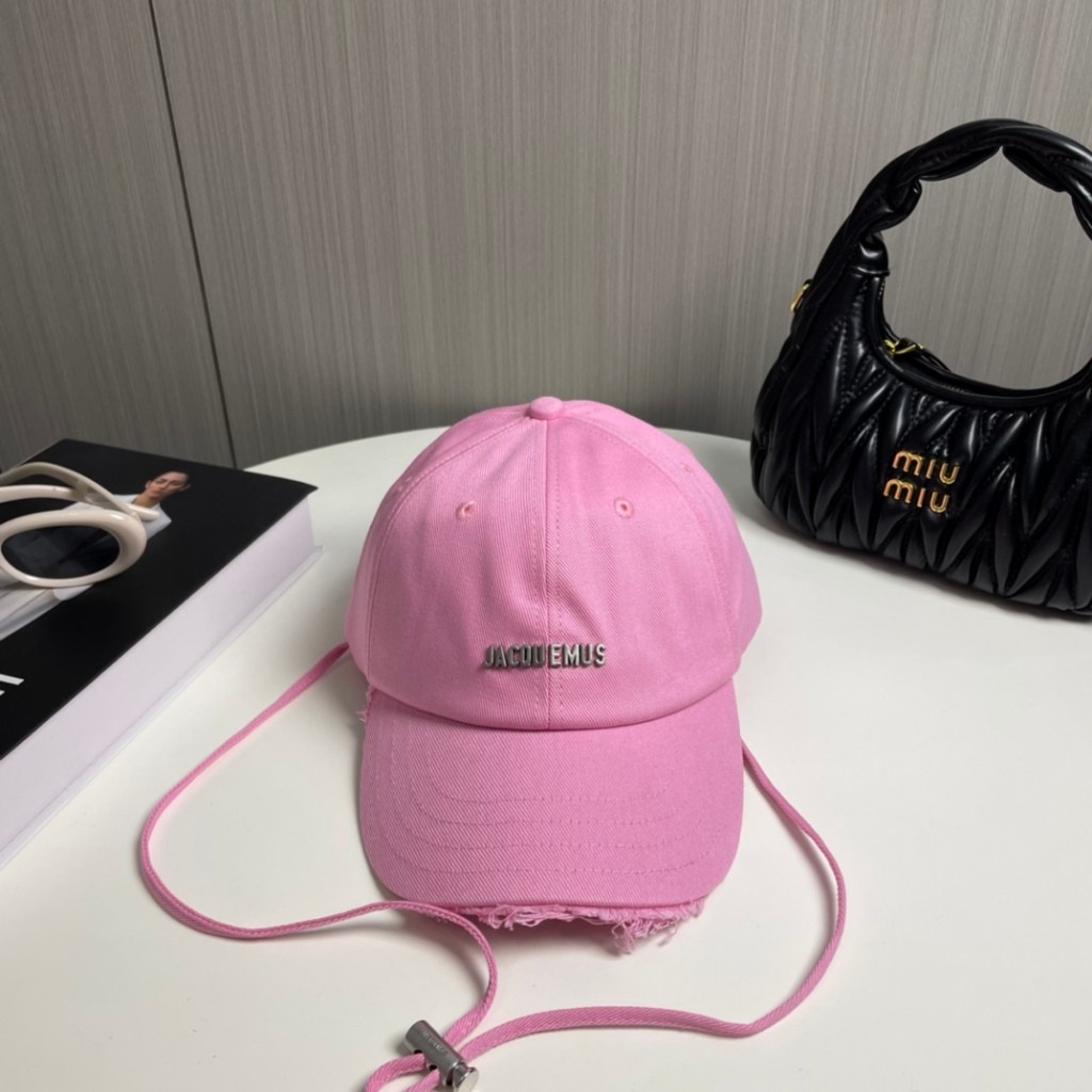 Jacquemus Cap Simple All-Match Casual Women สีชมพู cp