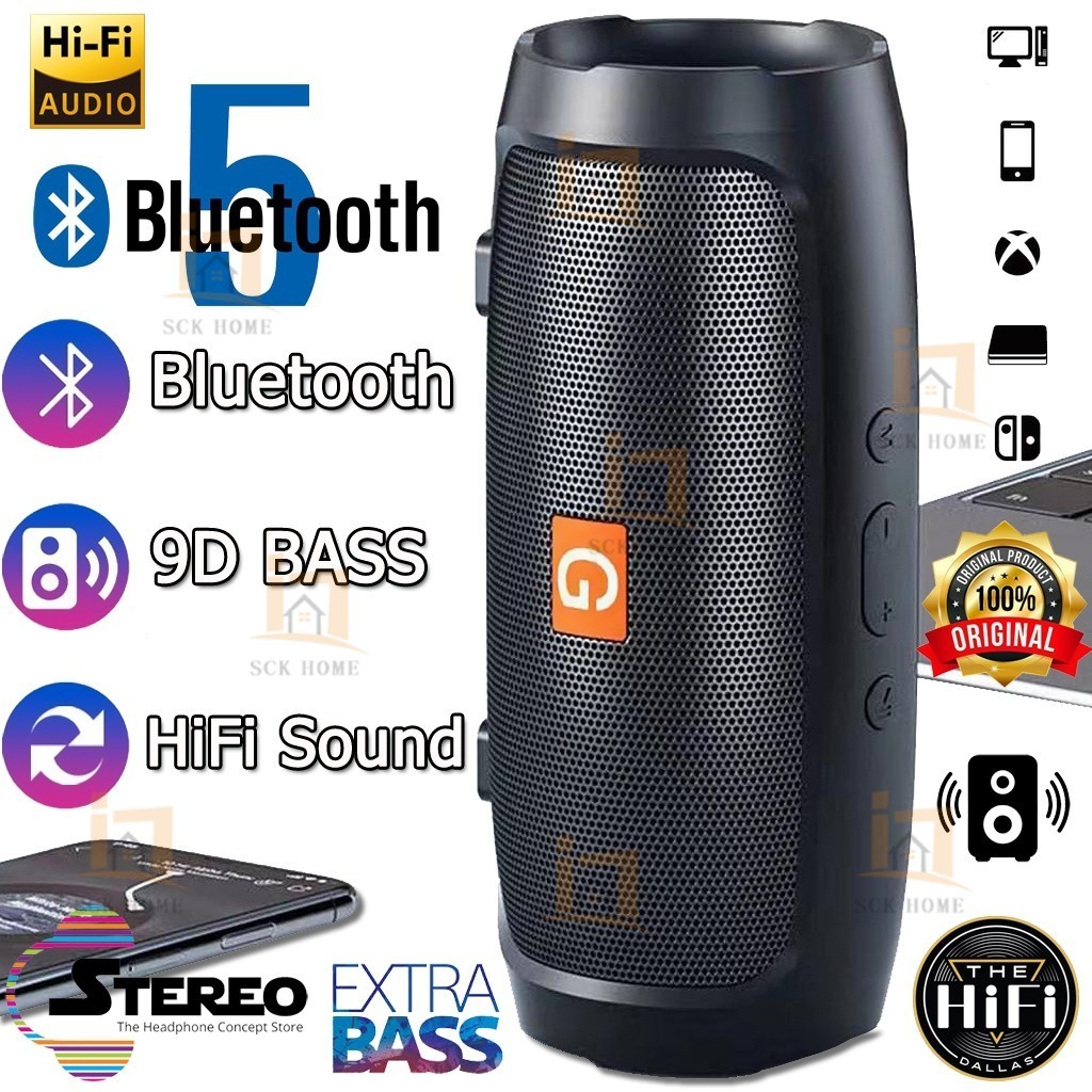 ลำโพงบลูทูธแบบพกพาคุณภาพสูงรุ่นใหม่ 5.0 ซับวูฟเฟอร์บลูทูธลำโพงคู่แบตเตอรี่ความจุสูงมีบัตร TFลําโพงกันน้ํารูปลักษณ์ที่สวย