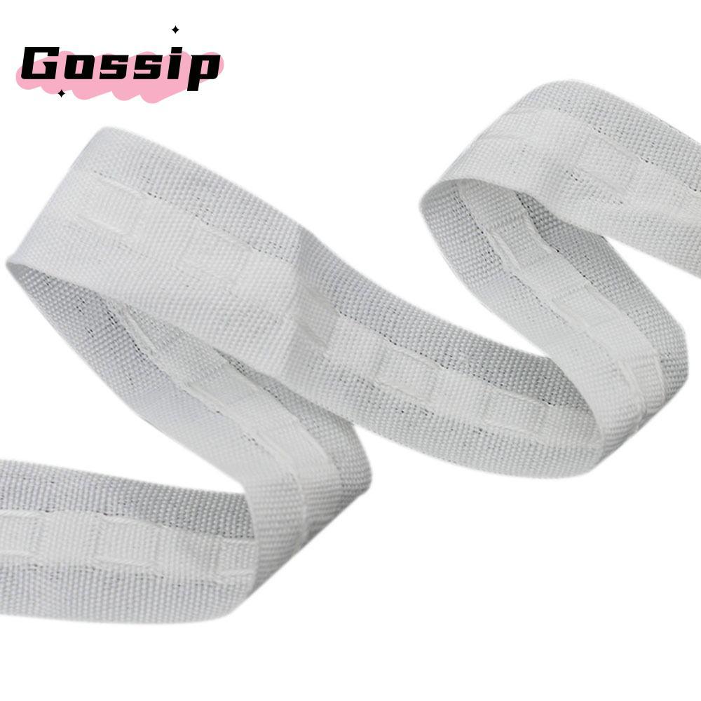 GOSSIP ผ้าม่านอุปกรณ์เสริมเข็มขัดผ้า,ผ้าม่าน Heading ดึงเทปจีบแหวน Grommet Top Punching Hook ผ้าม่านจีบเทป, 30 เมตรสีขาวผ้าม่านขอบ Rod Header เทปสีขาว