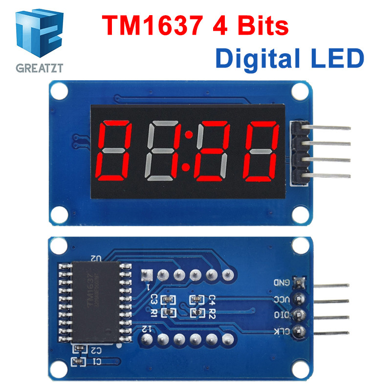TM1637 โมดูลจอแสดงผล LED สําหรับ Arduino 7 Segment 4 Bits 0.36 นิ้วนาฬิกา RED Anode หลอดดิจิตอล Four