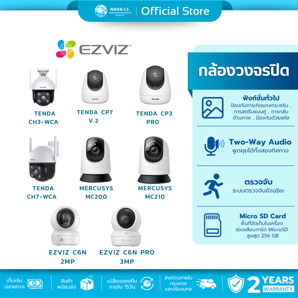 🛵มีส่งด่วน💨 EZVIZ C1C-B / IMOU CUE2 / TAPO C100 / EZVIZ H1C /MERCUSYS MC200 / MC210 / C6N 2MP / C6N 