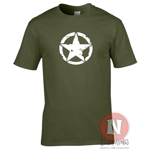 US Army star WW2 เสื้อยืดกองทัพทหาร World of war Tanks RC airsoft heng ยาว
