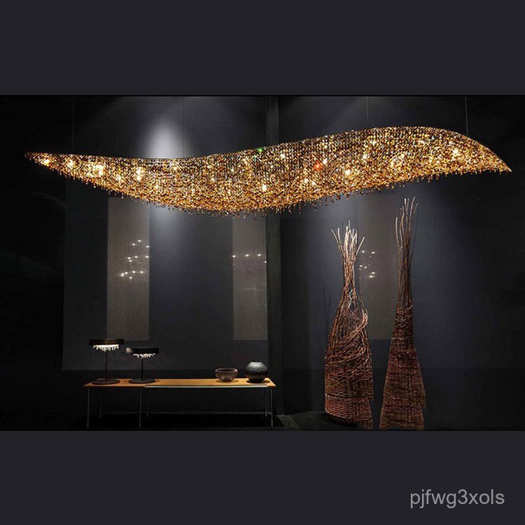 Italian Luxury K9Crystal Chandelier Living Room Villa S Shaped Restaurant Lamp Art Designer Bar Lamp