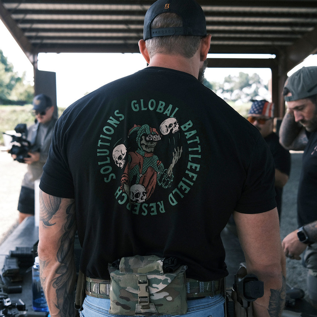 เสื้อยืดพิมพ์ลาย Tactical Jester Skull Global Battlefield | ผ้าฝ้าย 100% สำหรับทุกเพศ ขนาด S-5XL