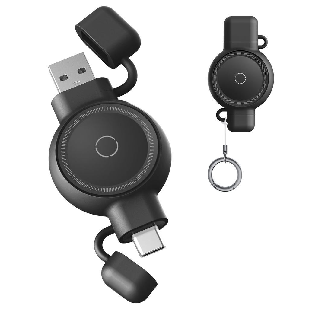 เครื่องชาร์จสําหรับ Samsung Galaxy Watch,เครื่องชาร์จแม่เหล็กไร้สาย,USB-C และ USB-A สายชาร์จ 2 in 1,