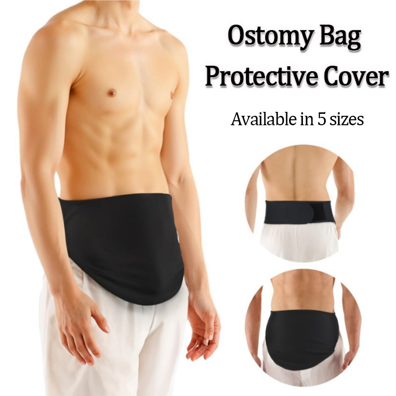 Ostomy กระเป๋าฝาครอบป้องกันปรับเข็มขัดสนับสนุนนํามาใช้ใหม่เอว Ostomy กระเป๋าปกสายรัดที่ปลอดภัย Stoma เข็มขัดสนับสนุน
