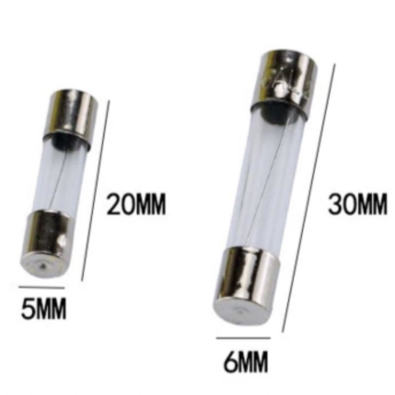 ของแท้ 5*20mm,6*30mm ฟิวส์ฟิวส์250V F0.5A 1A 2A 3A 5A 8A 10A 20A 30A ออกบิลได้