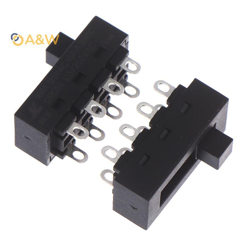 A&W 2 ชิ้น 12A 250V 3 ตําแหน่ง 8 พินสลับสไลด์สวิทช์ LQ-103H เครื่องเป่าผมสวิทช์