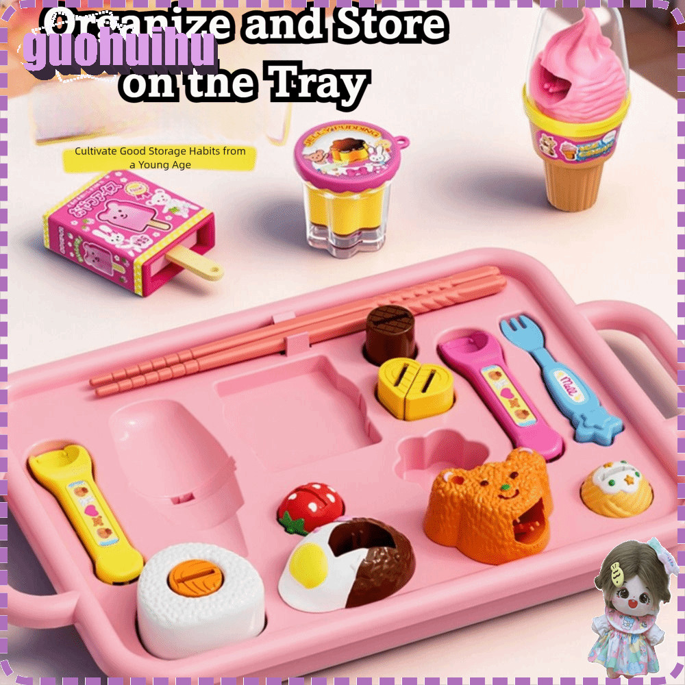 GUOHUIHU Early Education ของเล่น,จําลองอาหารบทบาทเล่น Feature พุดดิ้งให้อาหารของเล่น, Kawaii Creative Decompression จําลองพุดดิ้งของเล่นเด็กของเล่น