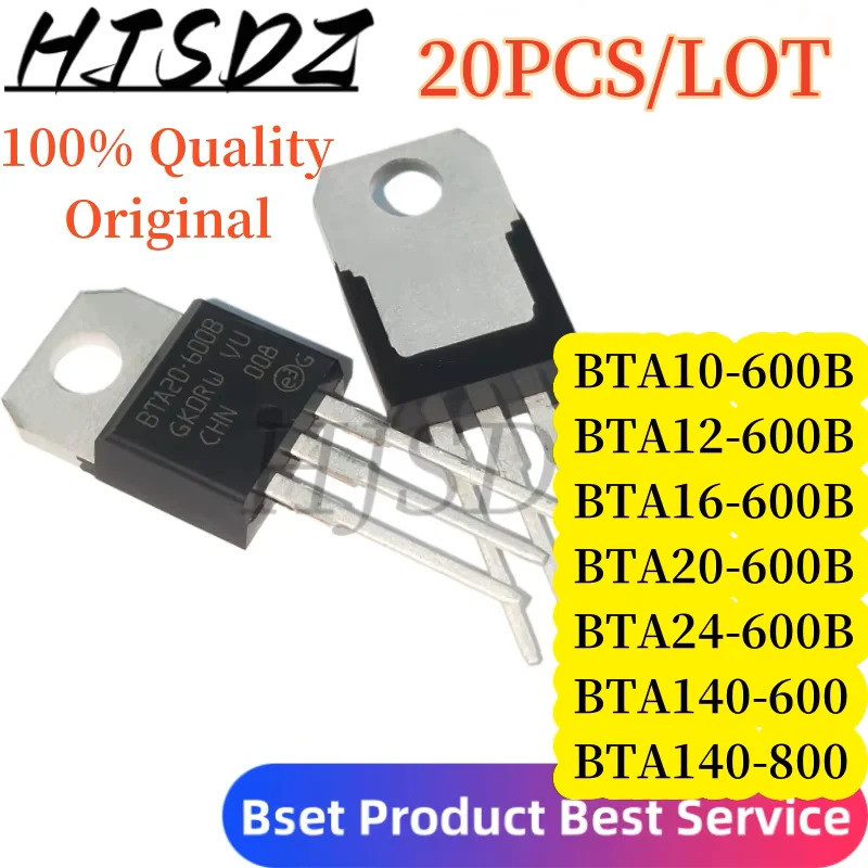5PCS BTA16-600B BTA16-600 BTA10-600B BTA12-600B BTA20-600B BTA24-600B BTA140-600 TO-220 Field Effect