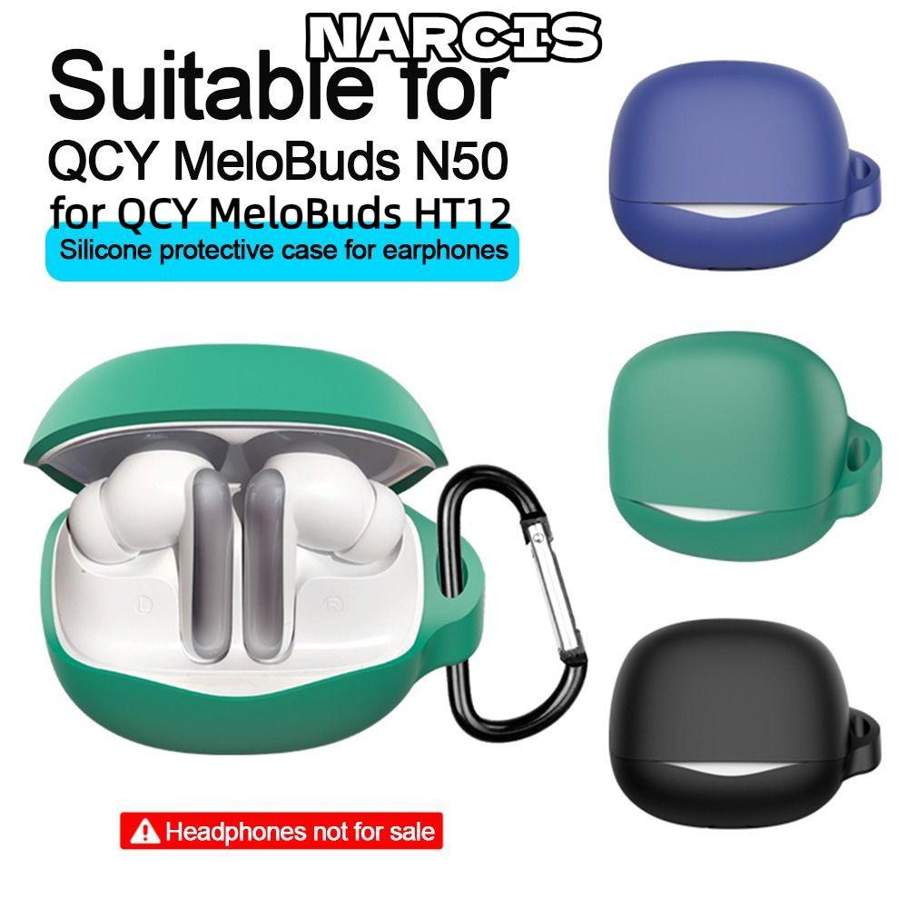 ฝาครอบหูฟัง NARCIS, พร้อมหูฟังป้องกันการล่มสลาย Carabiner, ซิลิโคนป้องกันหูฟังหลากสีกันฝุ่นสําหรับ Q