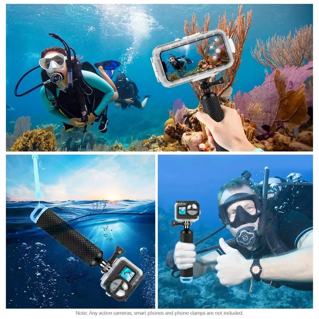 PULUZ PU868B ด้ามจับลอยน้ำสำหรับ GoPro Hero 12/11/10/9 Insta360 DJI Osmo thumbnail 5