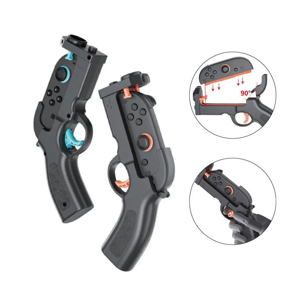 1 คู่ยิงเกมปืนสําหรับ Nintendo Switch 2 JoyCon ยิง Gunstock Hand Grip สําหรับ NS2 ซ้ายและขวา Controller อุปกรณ์เสริมสําหรับเล่นเกม