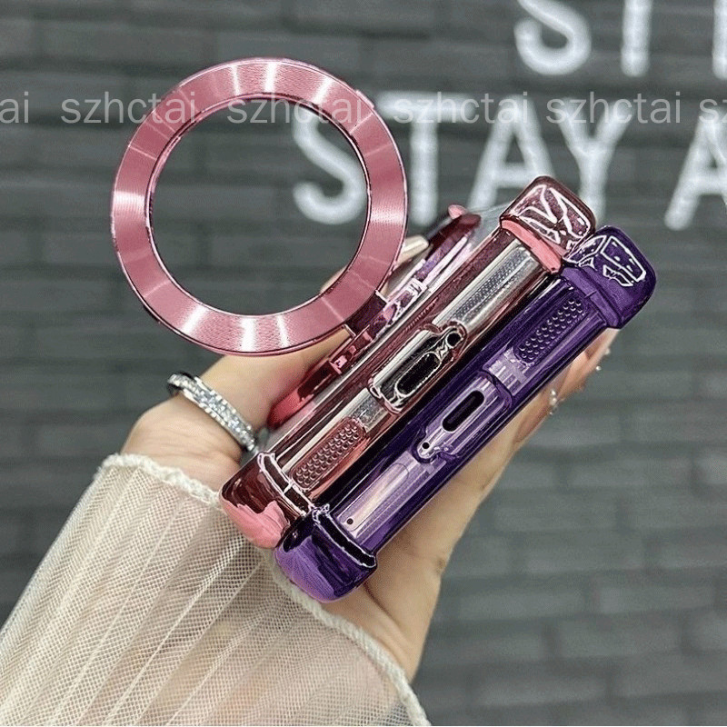 เคสสําหรับ OPPO A74 4G A95 4G  
เคสโทรศัพท์ เคสแบบนิ่มพร้อมตัวยึดขาตั้งแม่เหล็กหรูหราสี่มุมป้องกันการตกกันกระแทกฝาครอบป้องกันแบบใส - รูปที่ 5