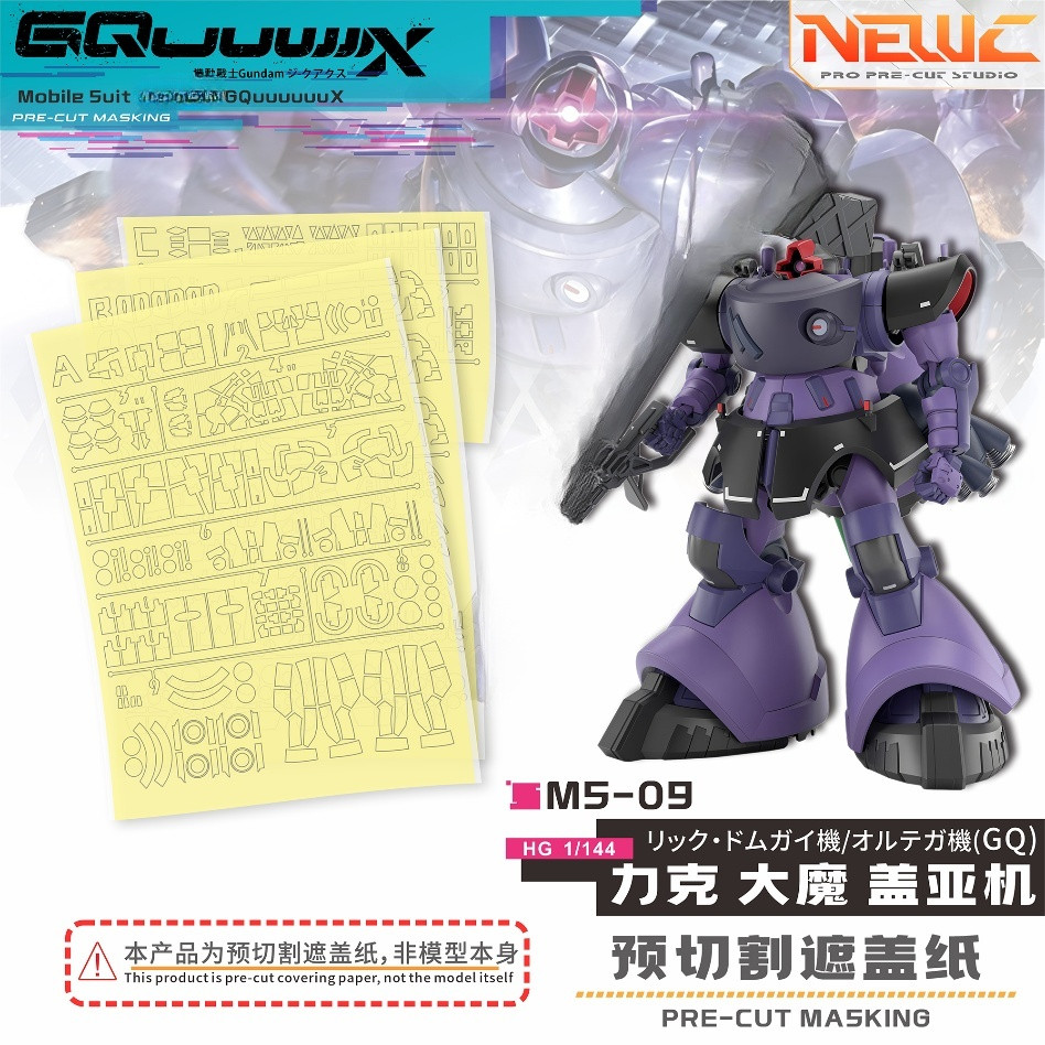 NewC HG GQuuux GAIAS / ORTEGAS RICK DOM GQ Masking Tape / อะไหล่อัพเกรด (ไม่รวมชุด)