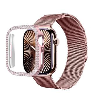 แก้ว + โลหะ Magentic สําหรับ Apple Watch S11 46/42 มม.Ultra3 49 มม.Se3 44/40 มม.45 มม.41 มม.IWatch Series 10 9 8 7 SE 6 5 4