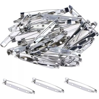 เข็มกลัดเงินจำนวน50ชิ้น/ล็อตเข็มกลัดฐานเปล่าการตั้งค่า Tudun…