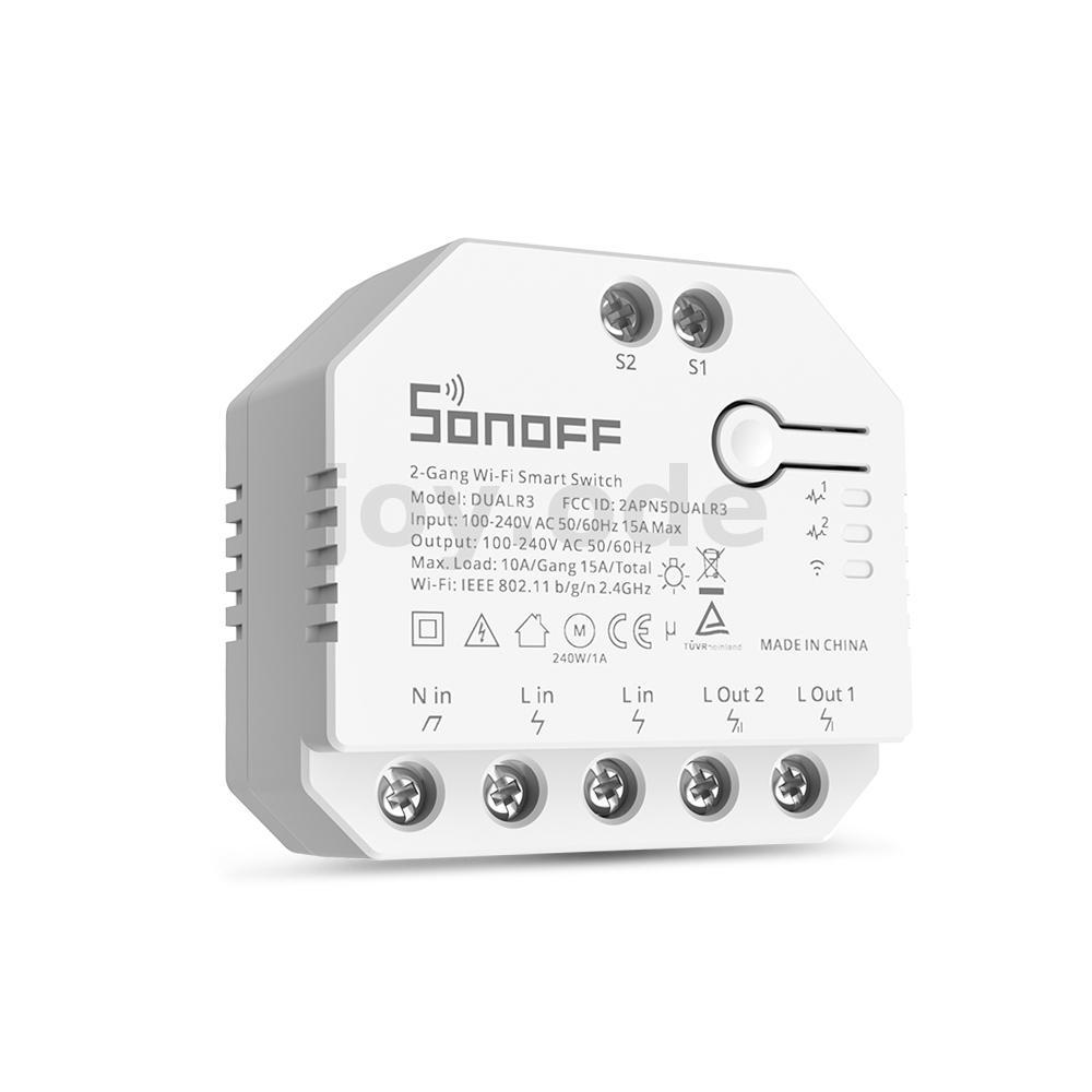 SONOFF DUALR3 Dual Relay โมดูล WiFi DIY MINI สวิทช์สองทาง Power Metering 2 Gang/WAY SWITCH Timing สม