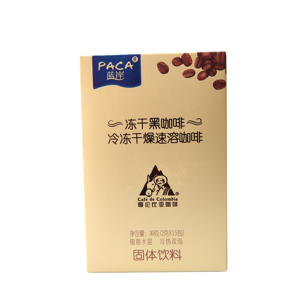 [ซื้อ 4 แถม 1] Blue Bank Freeze-Dried Black Coffee 30g Freeze-Dried Colombian Coffee Powder Instant 