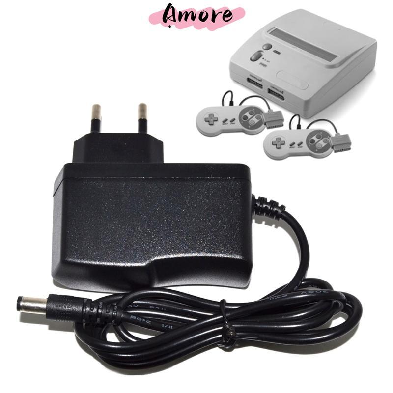 เครื่องชาร์จอะแดปเตอร์ AC amore 9V 1A สําหรับแหล่งจ่ายไฟคอนโซล NES SNES