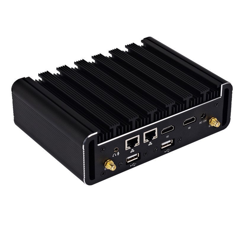 Core i3i5i7 โฮสต์คอมพิวเตอร์ขนาดเล็กไร้พัดลม linux Dual Net Dual Serial Port แบบพกพามินิอุตสาหกรรมคว