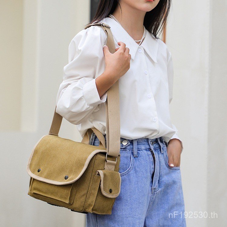 เหมาะสําหรับ 200D760D กระเป๋ากล้อง 750D กระเป๋ากล้อง Micro แบบพกพาไหล่ Nikon Canon ผ้าใบ Slr กระเป๋า