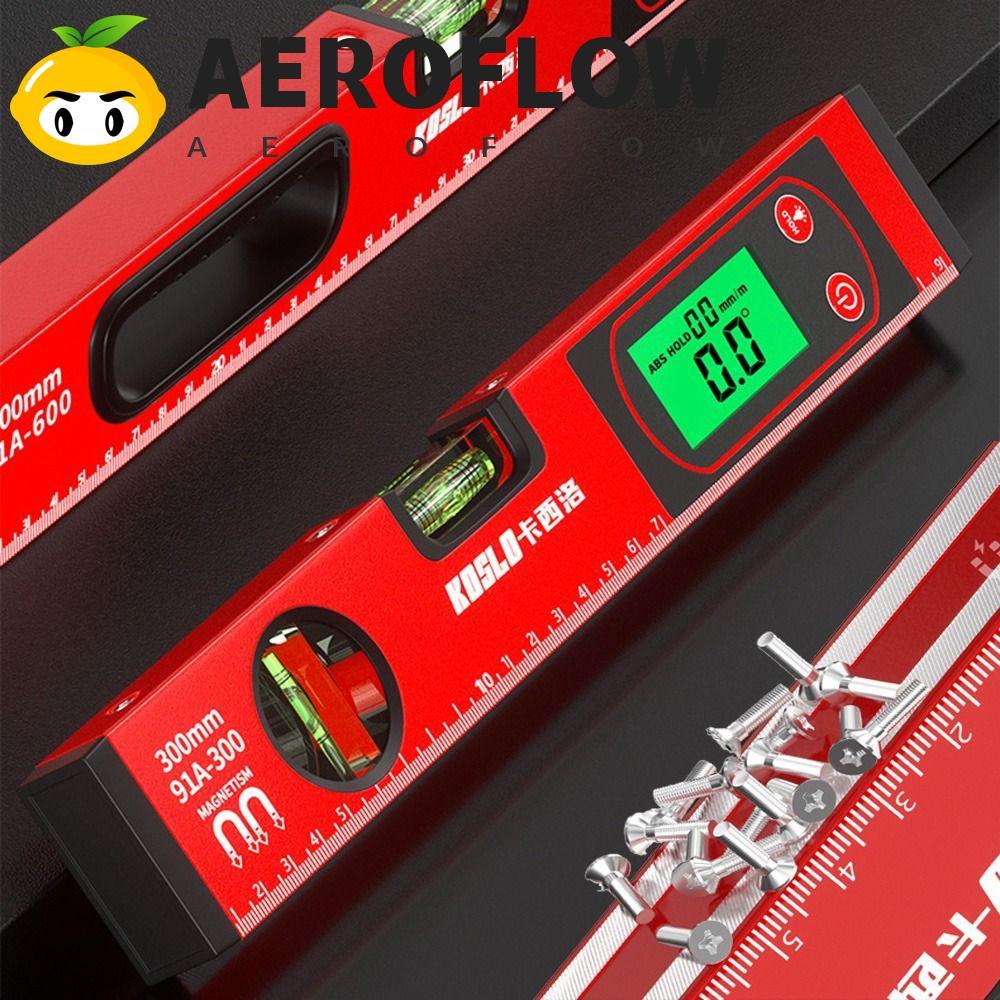 AEROFLOW เครื่องวัดมุมดิจิตอล, จอแสดงผล LED เครื่องค้นหามุมความแม่นยําสูง, ฐานแม่เหล็ก 0-90° ช่วงที่มีฟองแนวตั้งแนวนอนเครื่องวัดความเอียงอิเล็กทรอนิกส์