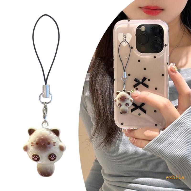 Exhila น่ารักเรซิ่น 3D แมวออกแบบโทรศัพท์ Charm อุปกรณ์เสริมมือถือสําหรับผู้หญิงและผู้ชายแมว – โปรปัง