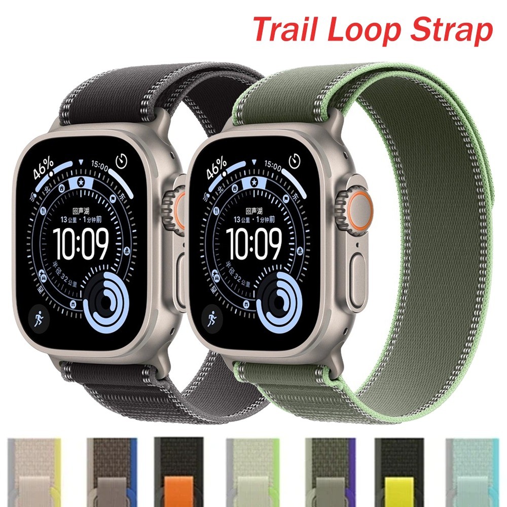 ใหม่ไนลอนสานสําหรับ Apple Watch Ultra 3 2 49/45/44 มม.41 มม.40 มม.สร้อยข้อมือ iwatch series 11 10 46 มม.9876SE สายรัดข้อมือ