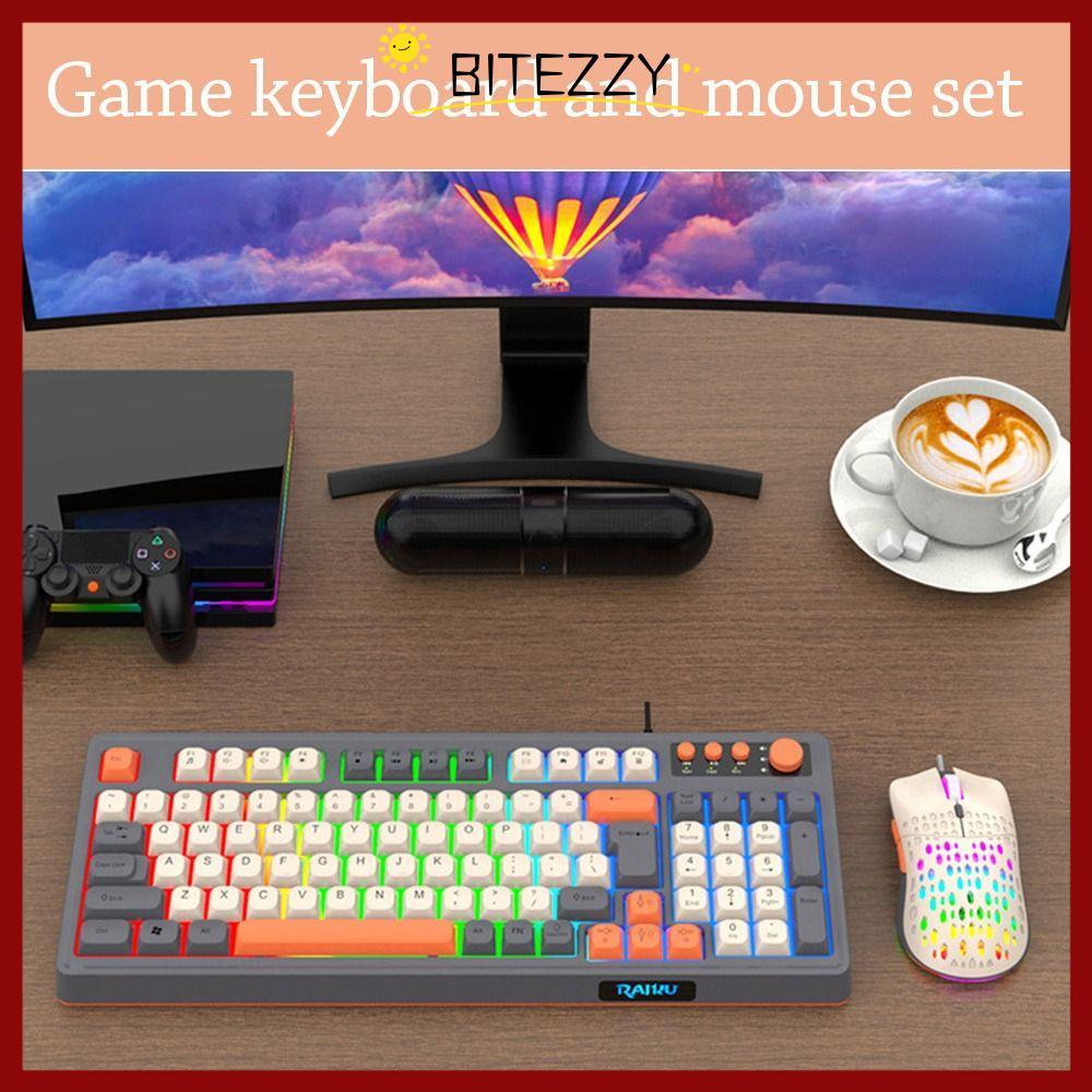 คีย์บอร์ด BITEZZY RAID T98, เมาส์คีย์บอร์ดเรืองแสงแบ็คไลท์, เค้าโครง 98 คีย์แสงการเชื่อมต่อ USB เกมค