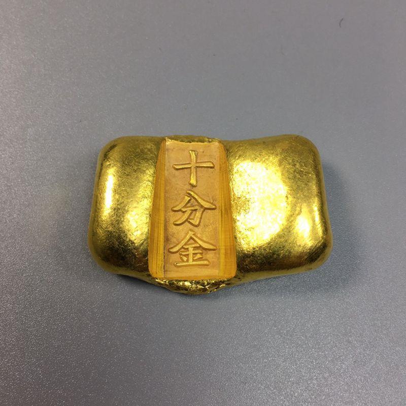 #品质好货#官方物流直达##金锭金条金元宝精品推荐#古玩杂项收藏 Gold Ingot Gold Bar Very Gold Ingot Retro Craft Handle Piece เหรียญ