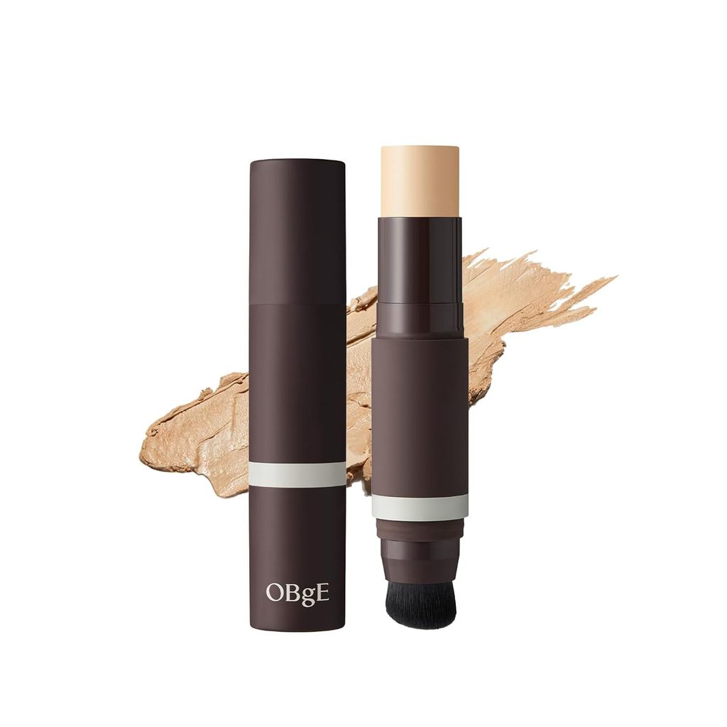 OBgE รองพื้นปกธรรมชาติ #23 (สีเบจ, 0.5ออนซ์)- รองพื้นแบบแท่งพร้อมแปรงสําหรับการแก้ไขสีผิวไร้ที่ติและ
