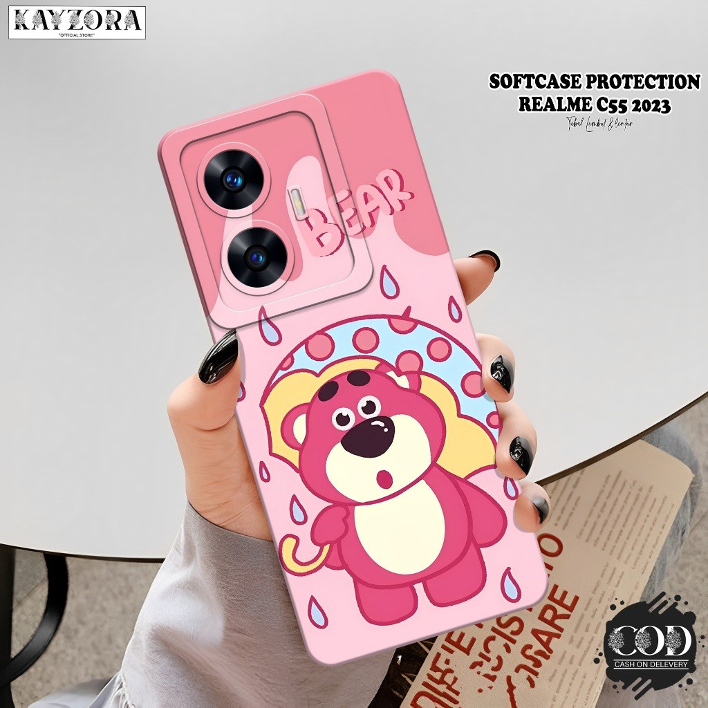 เคสโทรศัพท์ HP ล่าสุด Realme C55 - เคสแฟชั่นการ์ตูน - ซิลิโคนกล้อง Pro - Realme C55 Softcase - เคส R
