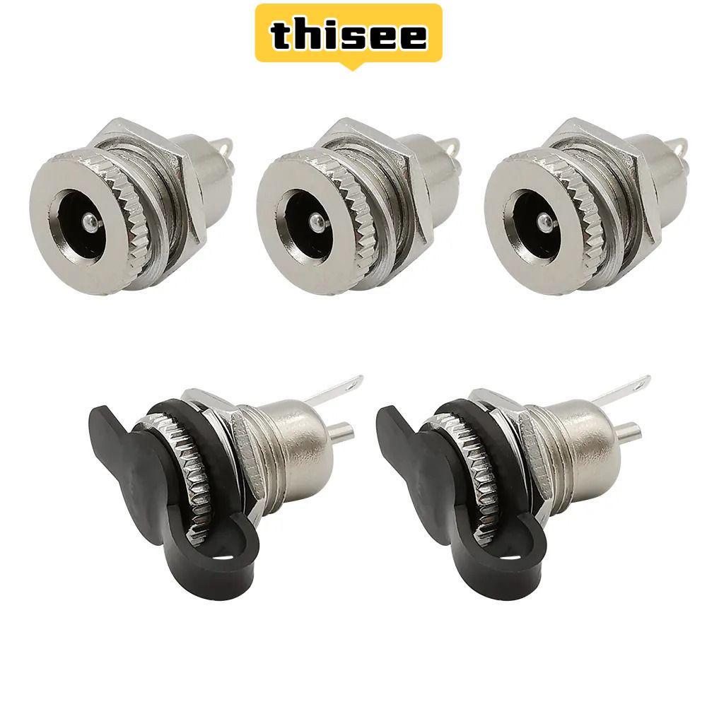 GOOGEOUS DC Jack Adapter, โลหะคุณภาพสูง DC Power หญิงซ็อกเก็ตแจ็ค, DC Power Jack Socket 5.5 x 2.1 มม